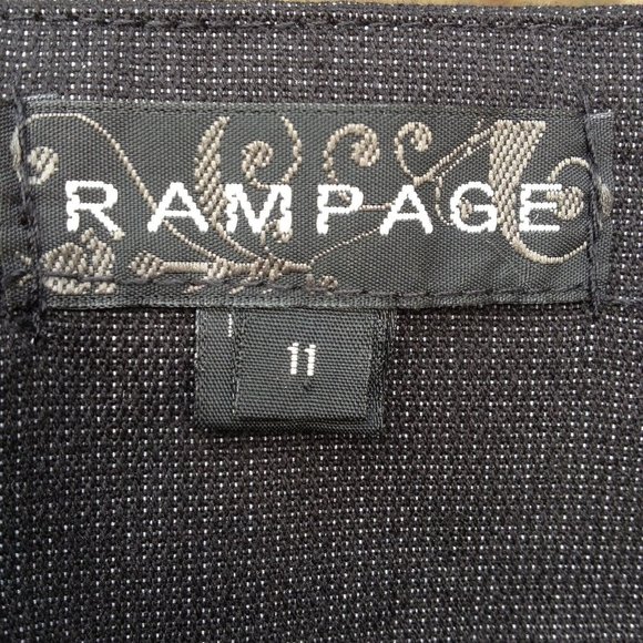 Rampage Straight Pencil Short Career Suit Skirt Stretch Pleated Hem Black 11 - Picture 11 of 12